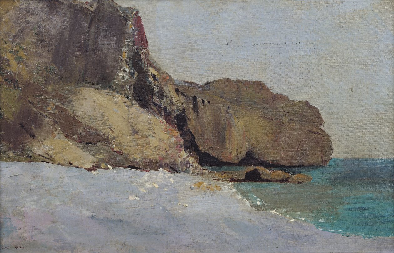 De rotsen bij Vallieres, nabij Royan door Odilon Redon