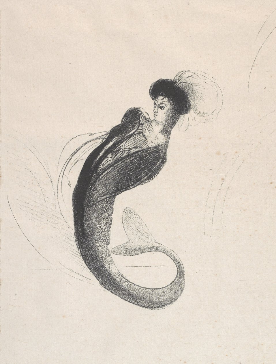 Ongenoemde proeflithografie door Odilon Redon
