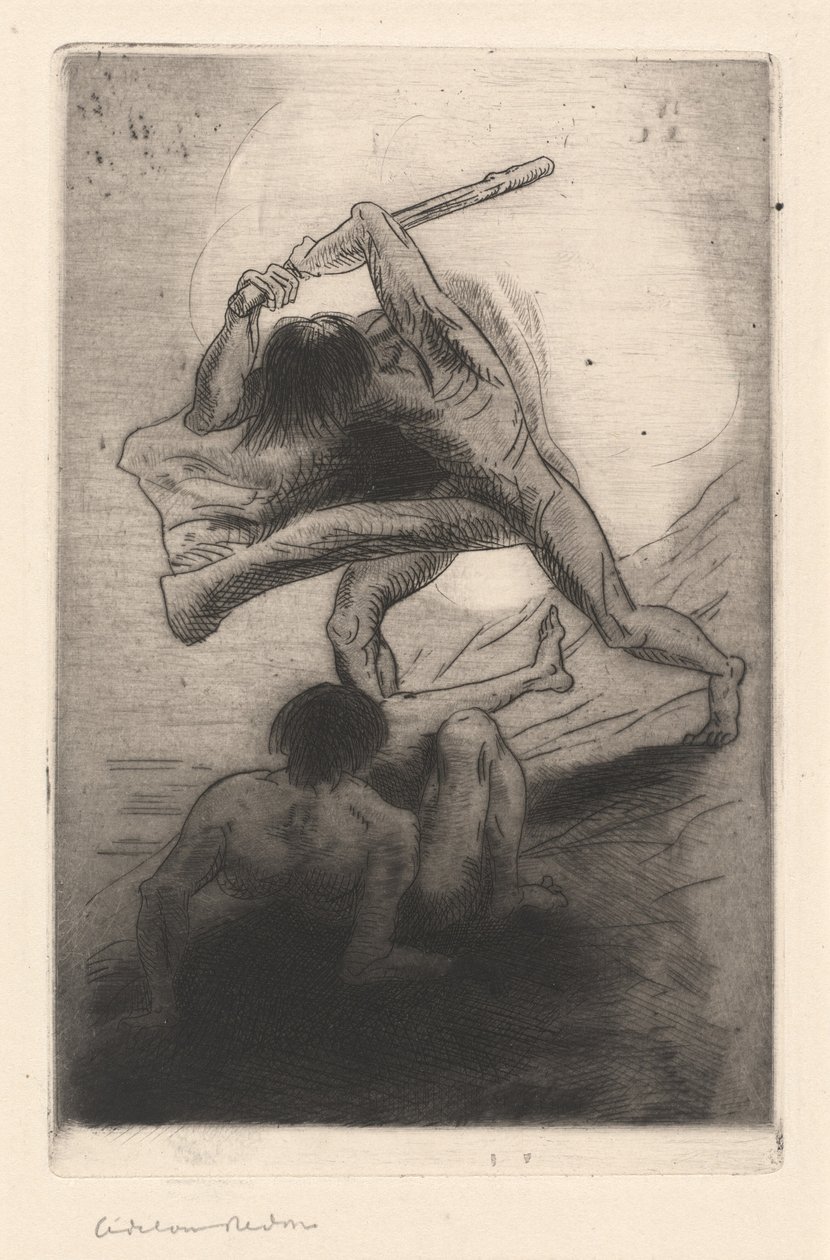 Kaïn en Abel door Odilon Redon