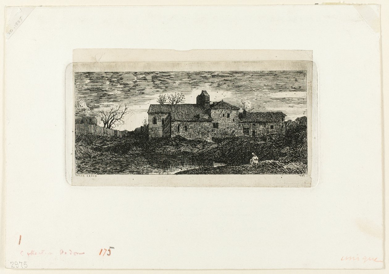 Kapel en pelgrimsoord in Harambeltz (Basses-Pyrénées) door Odilon Redon