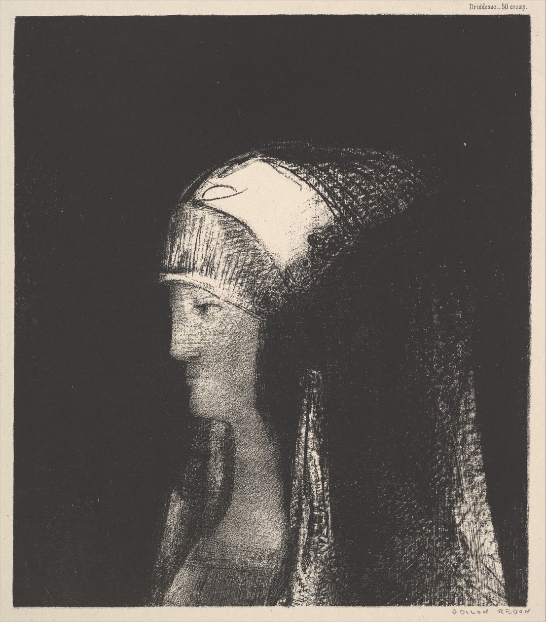 Druidesse, 1891 door Odilon Redon