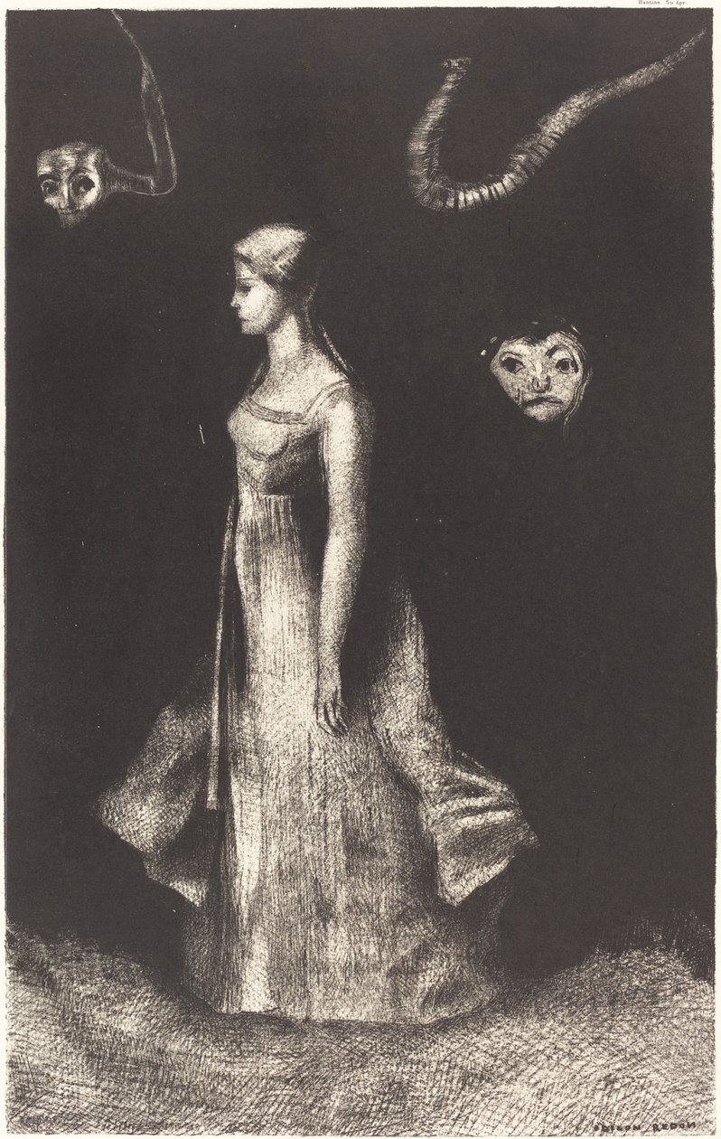 Obsession door Odilon Redon