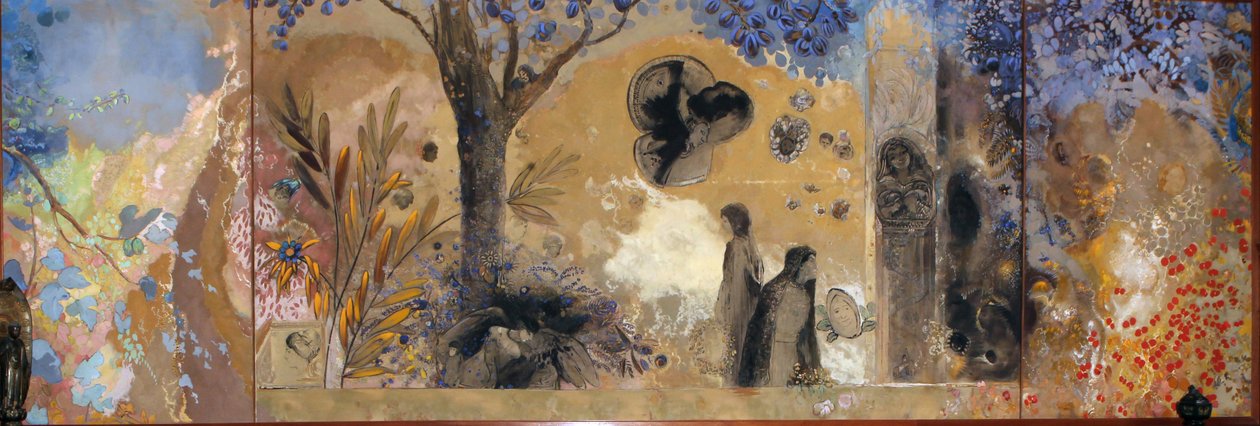 La Nuit, 1910-1911 door Odilon Redon