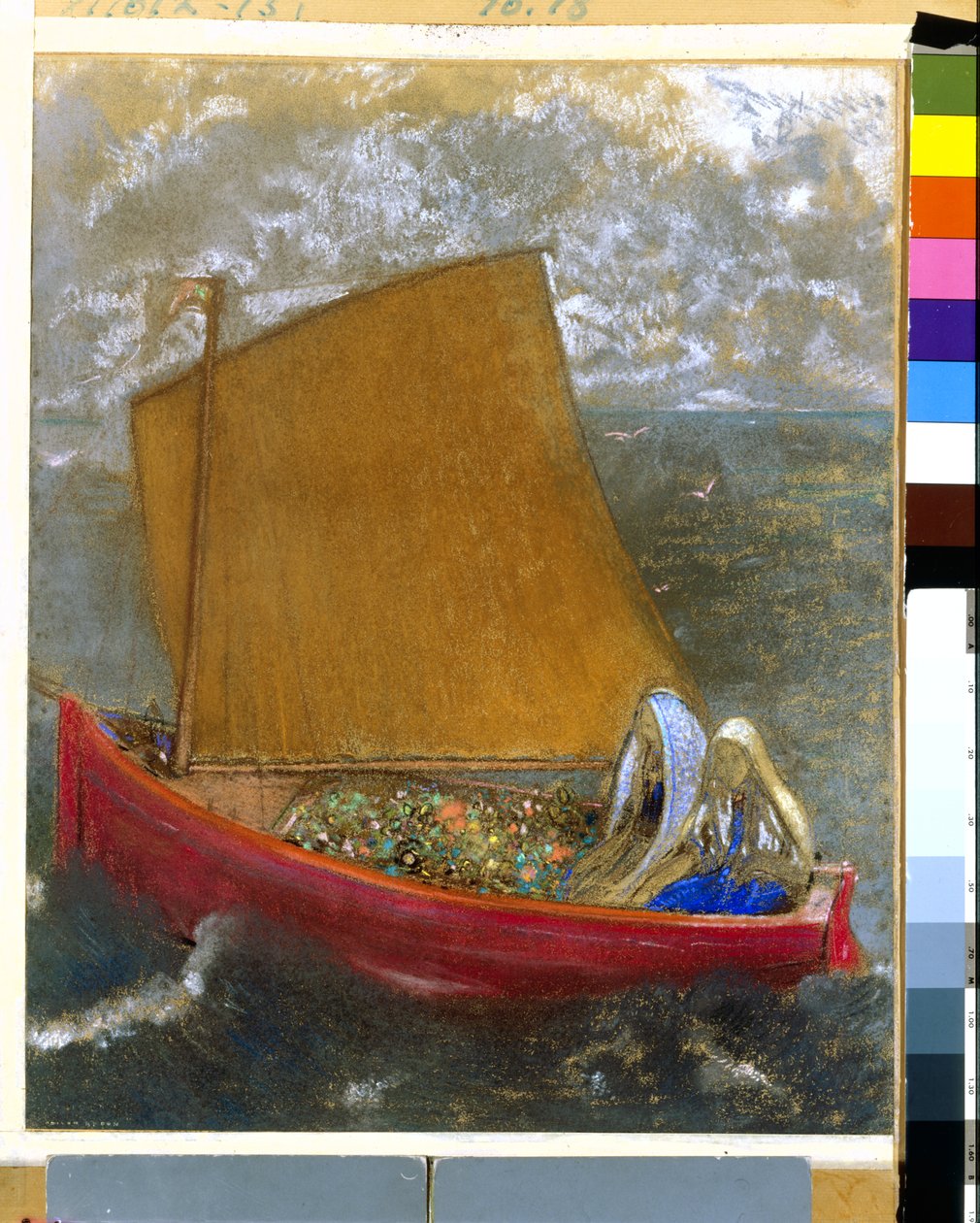 Het Gele Zeil, ca. 1905 door Odilon Redon