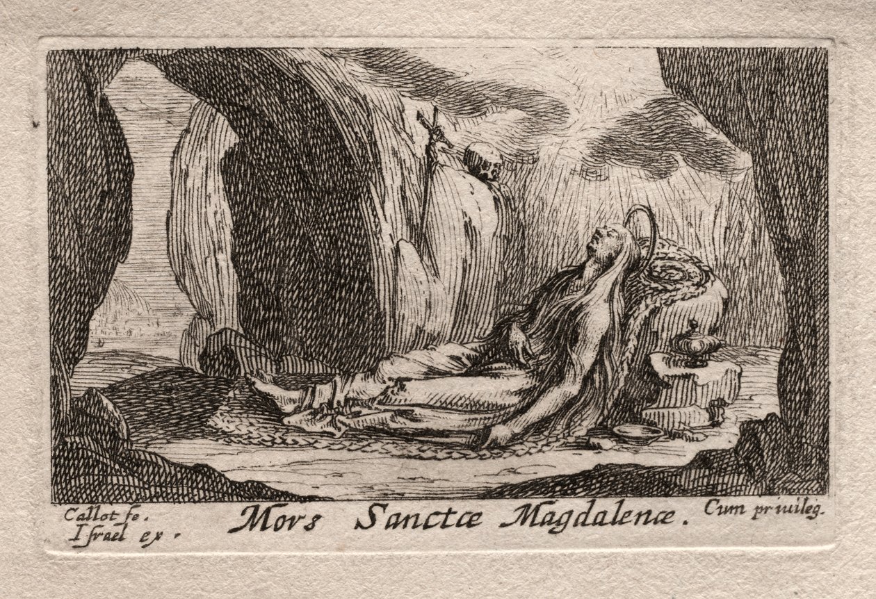 Les Pénitents: Dood van St. Magdalena door Odilon Redon