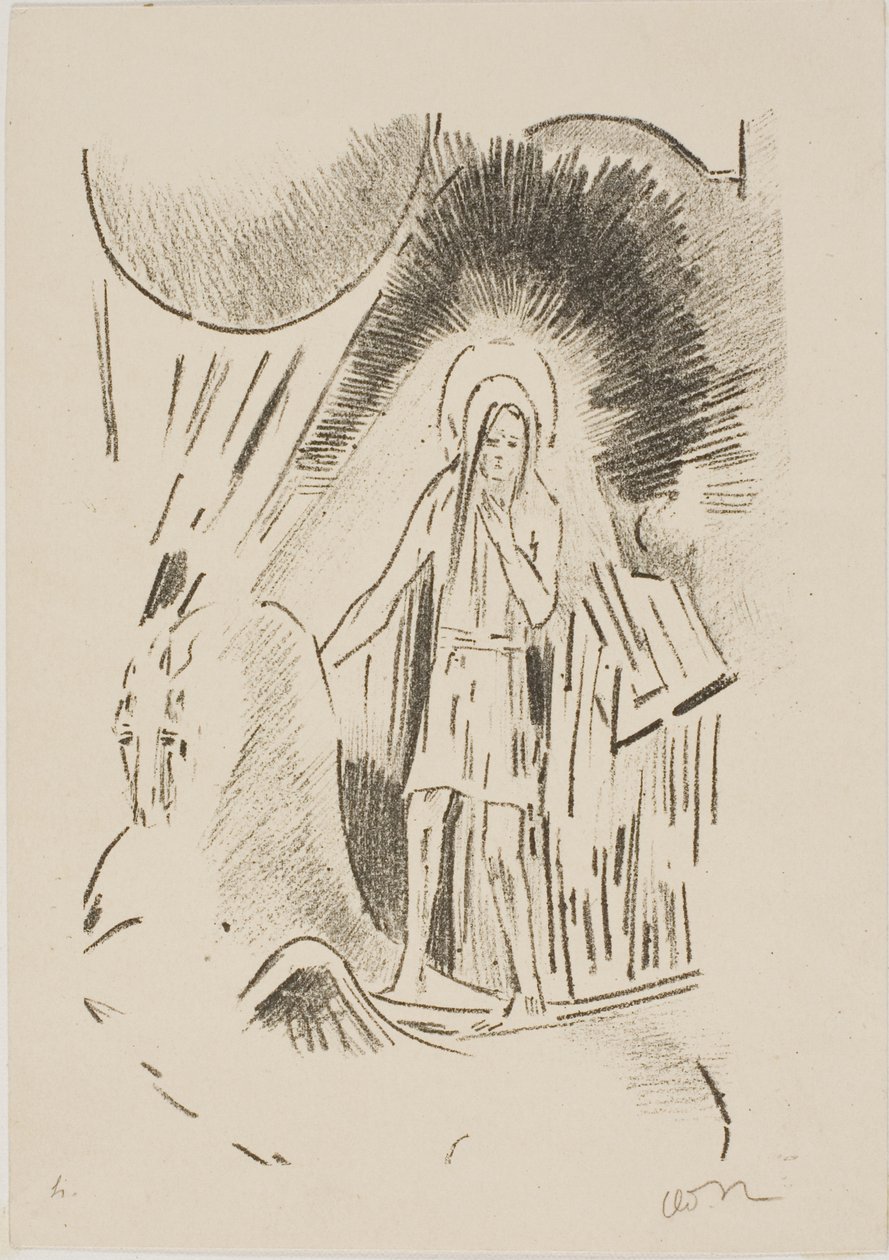 Man op Pegasus door Odilon Redon