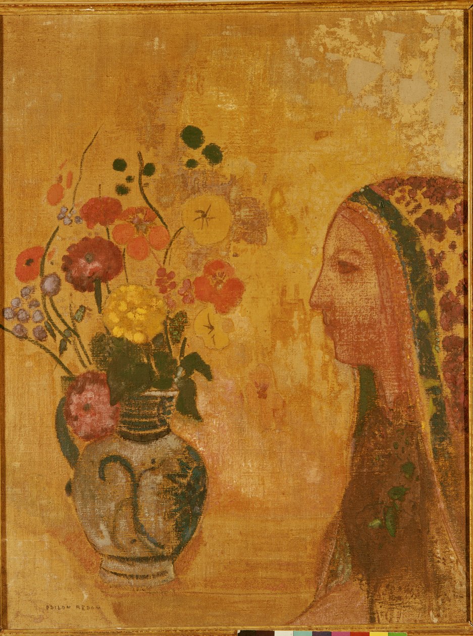 Profiel van een Vrouw door Odilon Redon