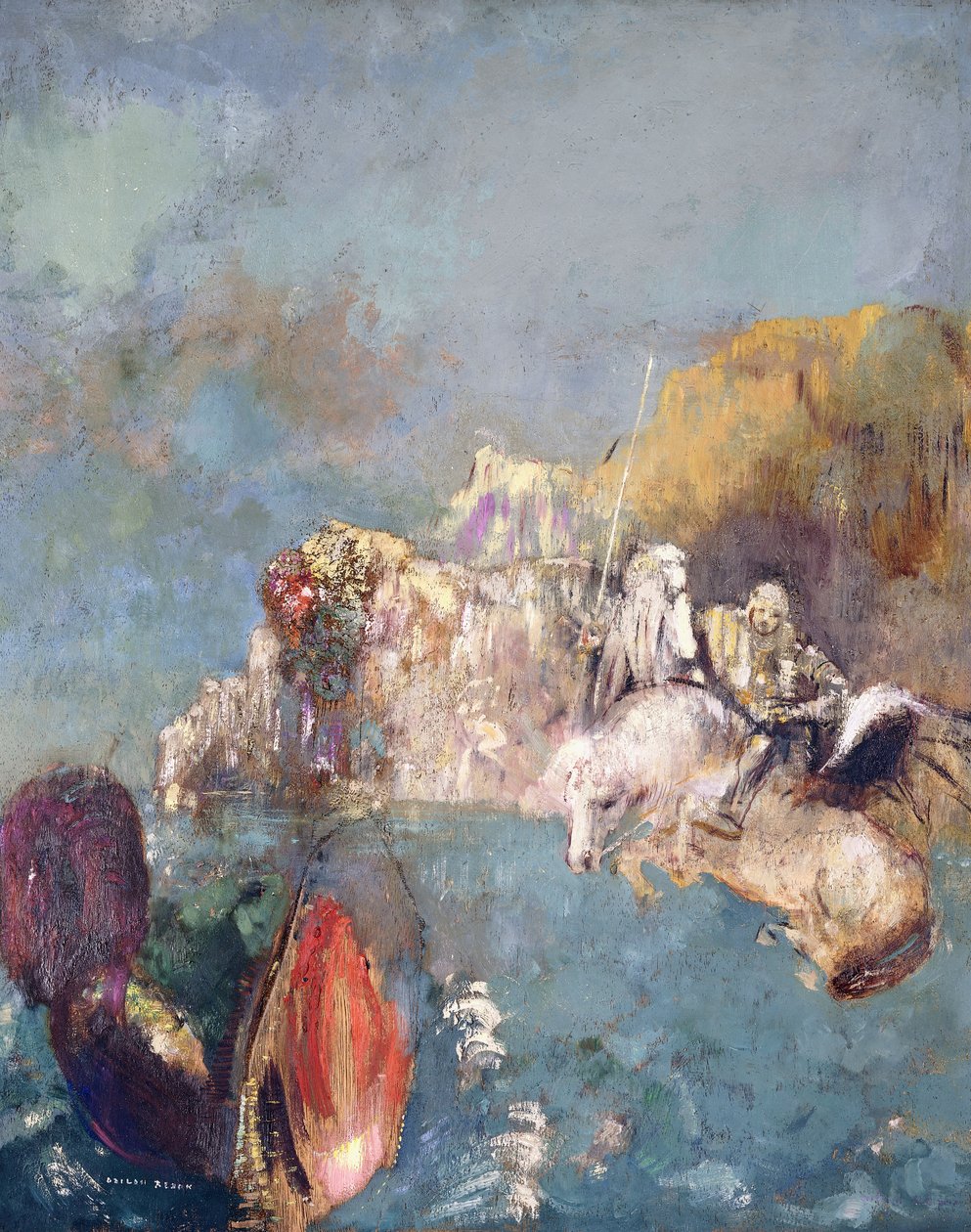 Sint Joris en de Draak door Odilon Redon