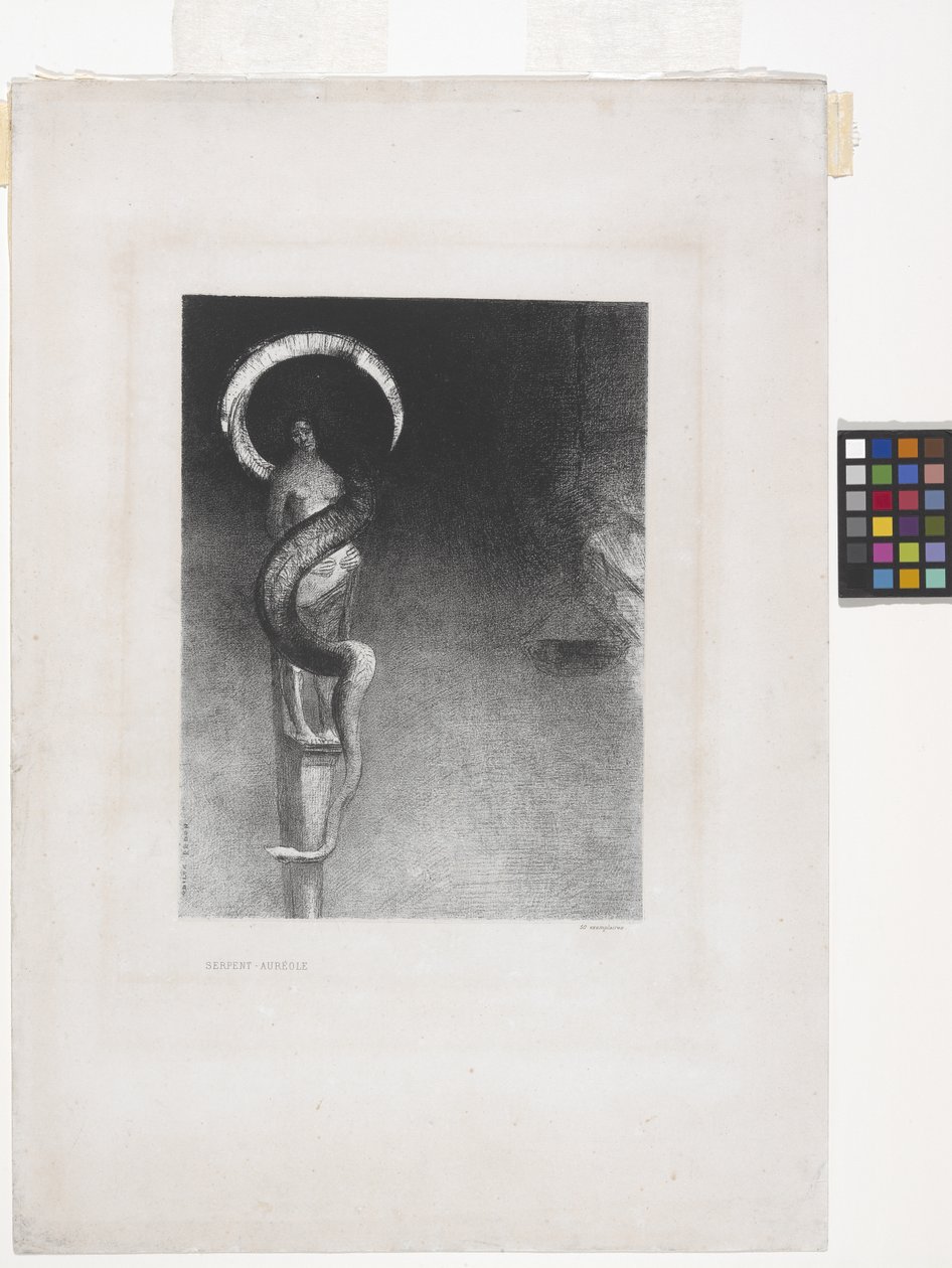 Serpent-Auréole door Odilon Redon
