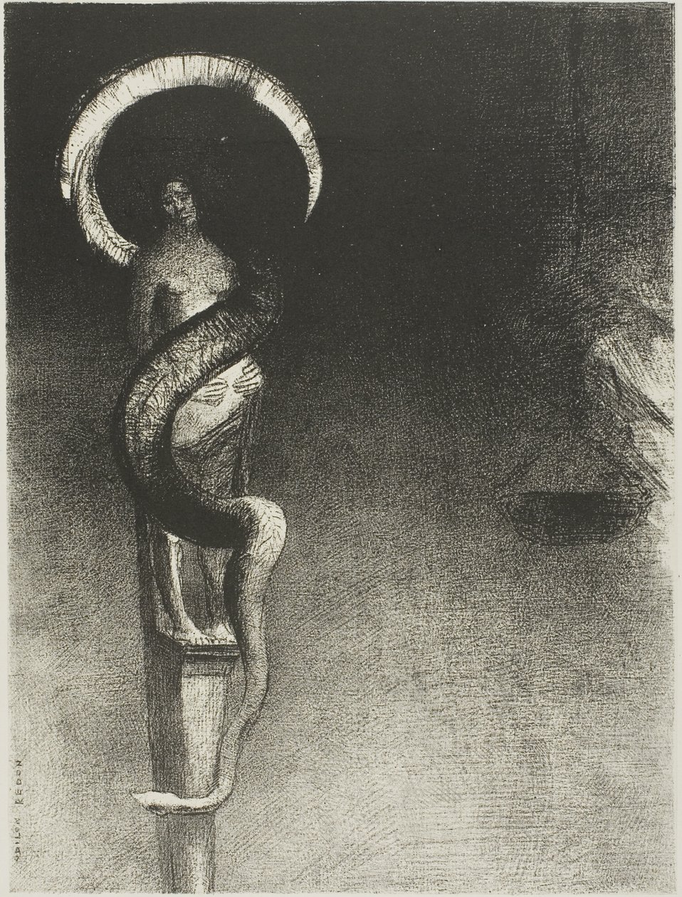 Slangenhalo door Odilon Redon