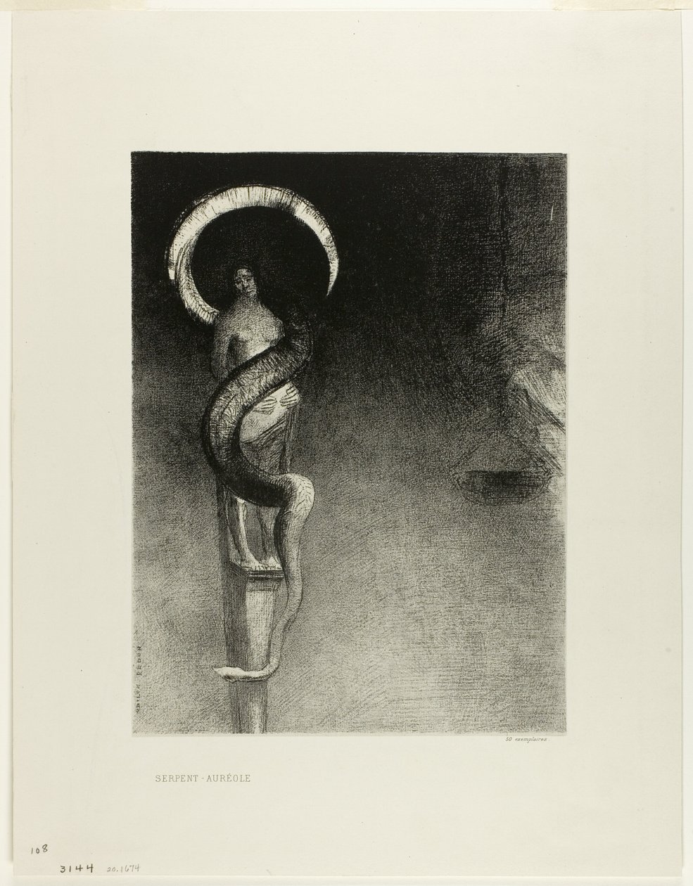 Slangenhalo door Odilon Redon