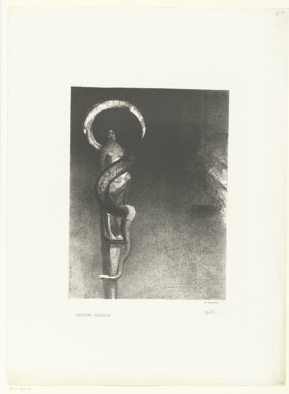Slangenaureool door Odilon Redon