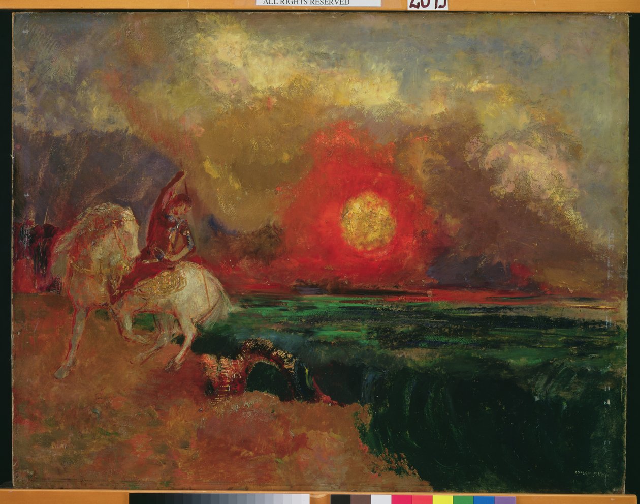 Sint Joris en de draak door Odilon Redon