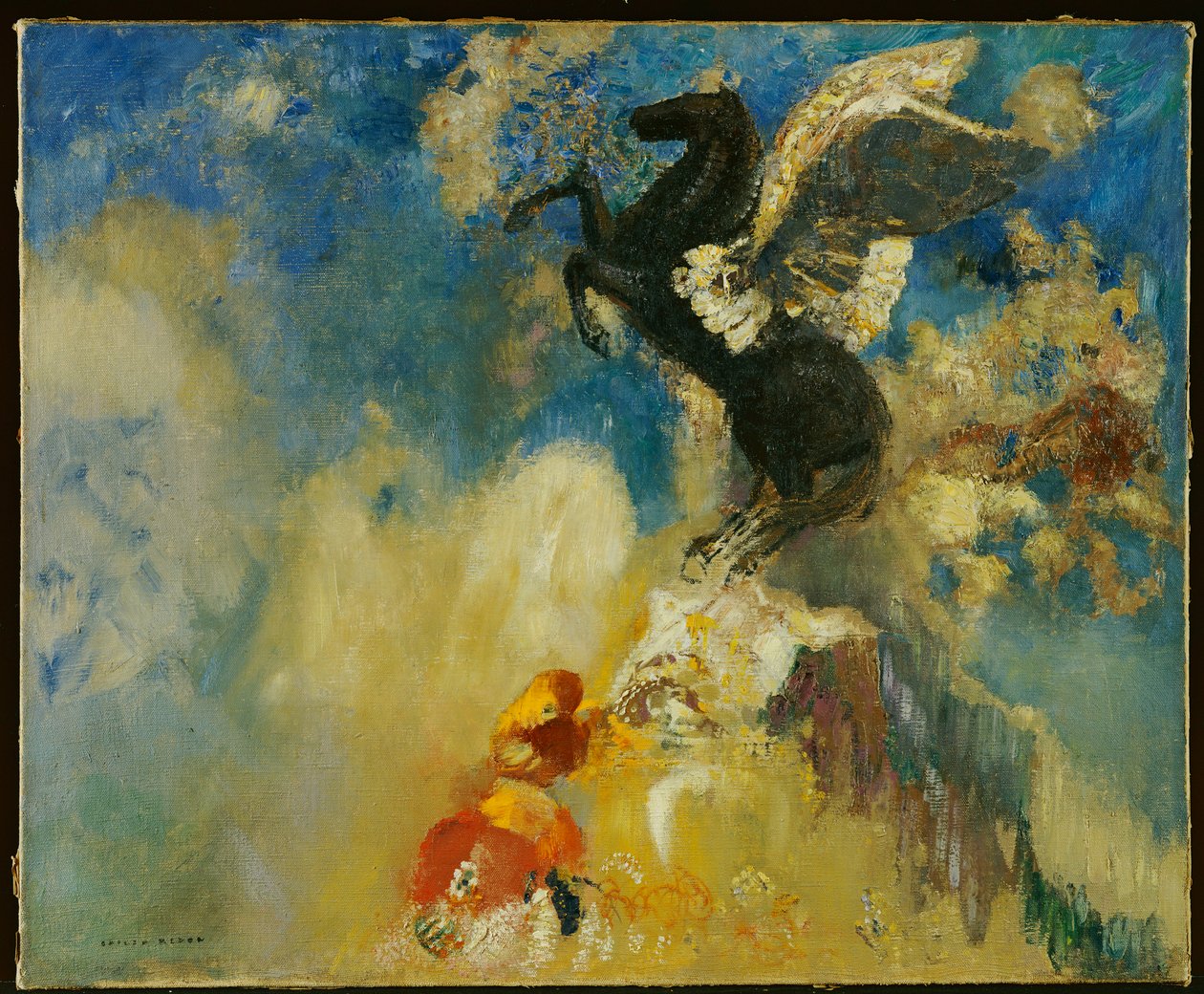 De Zwarte Pegasus door Odilon Redon