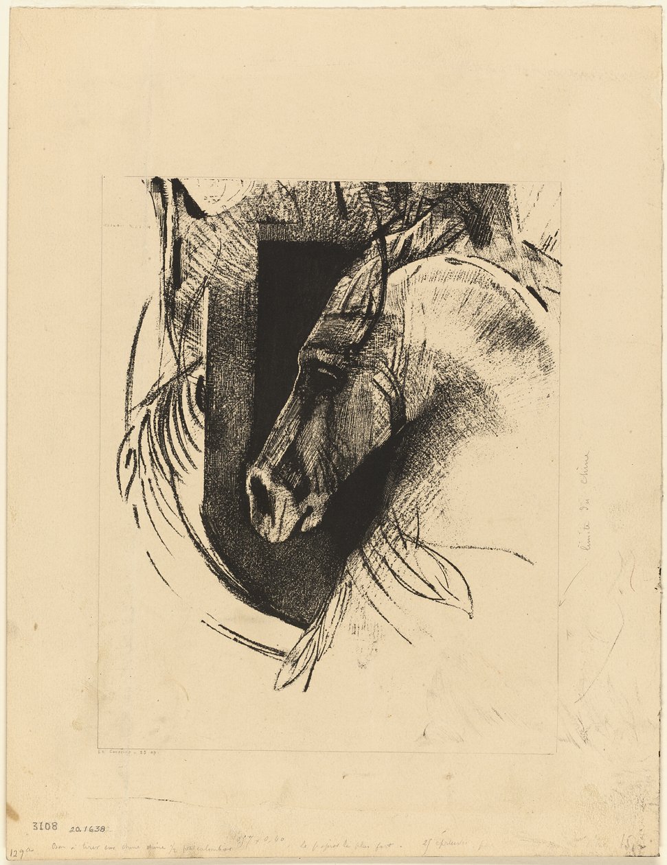 Het paard door Odilon Redon