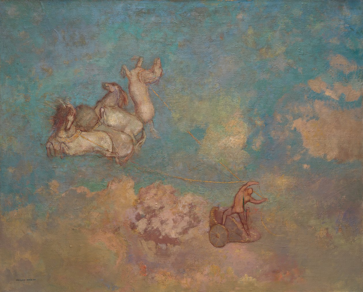 De Strijdwagen van Apollo, 1905-16 door Odilon Redon