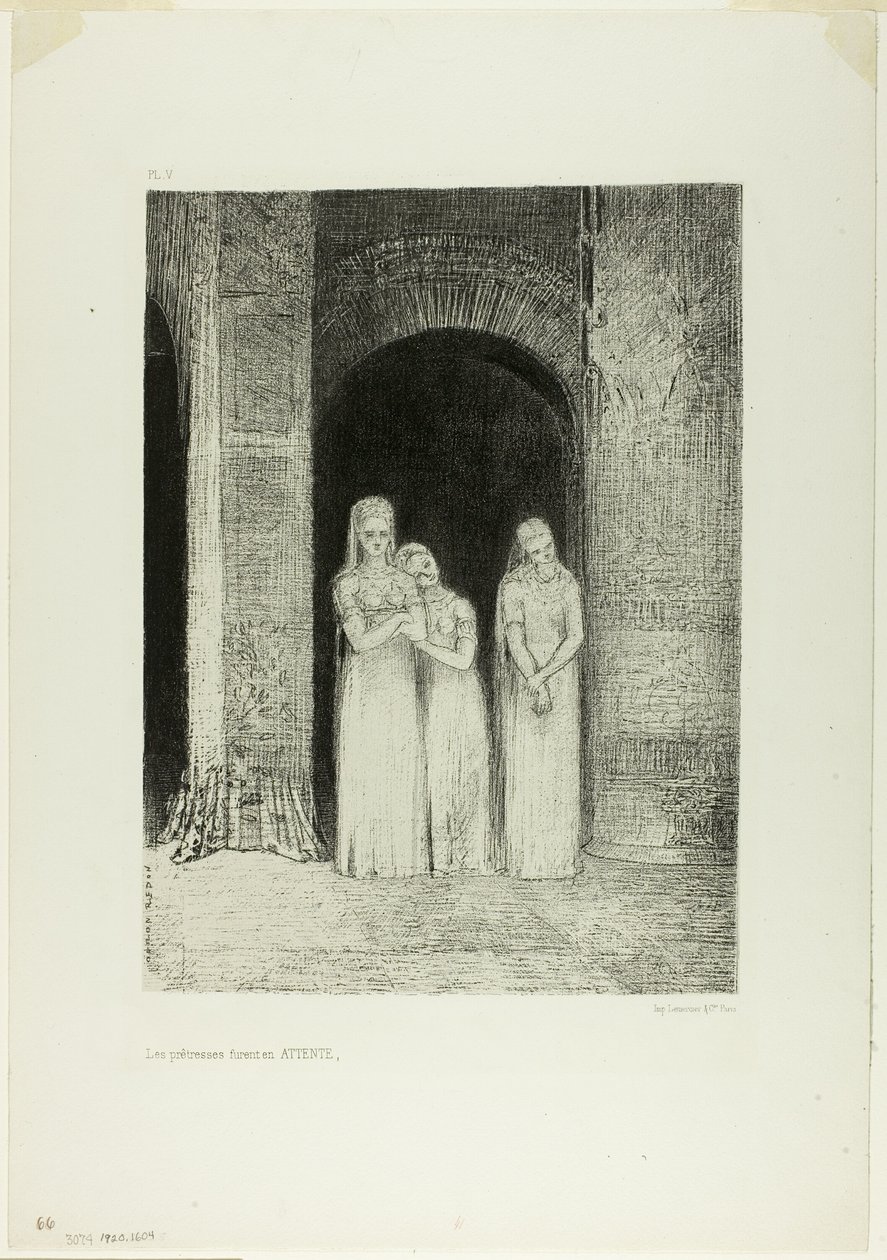 De Priesteressen Wachten, uit Nacht door Odilon Redon