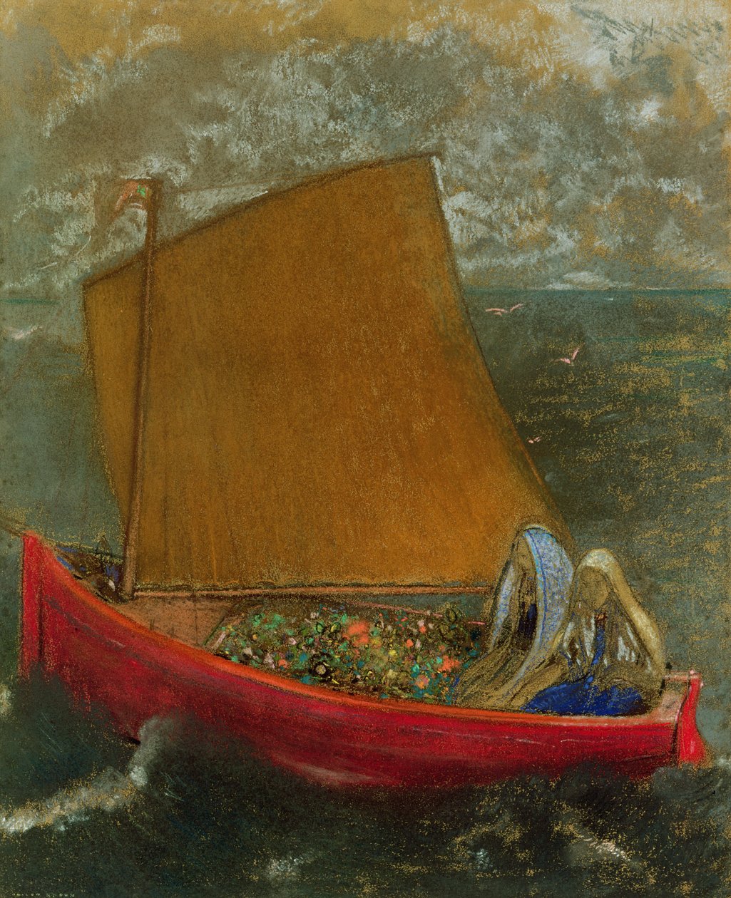 Het Gele Zeil, ca. 1905 door Odilon Redon