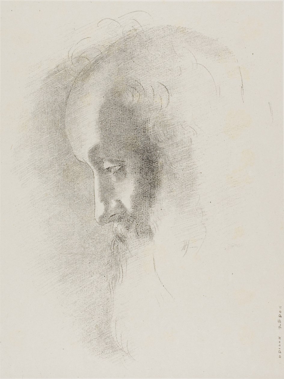 Aan de ouderdom, plaat 1 van 6 door Odilon Redon