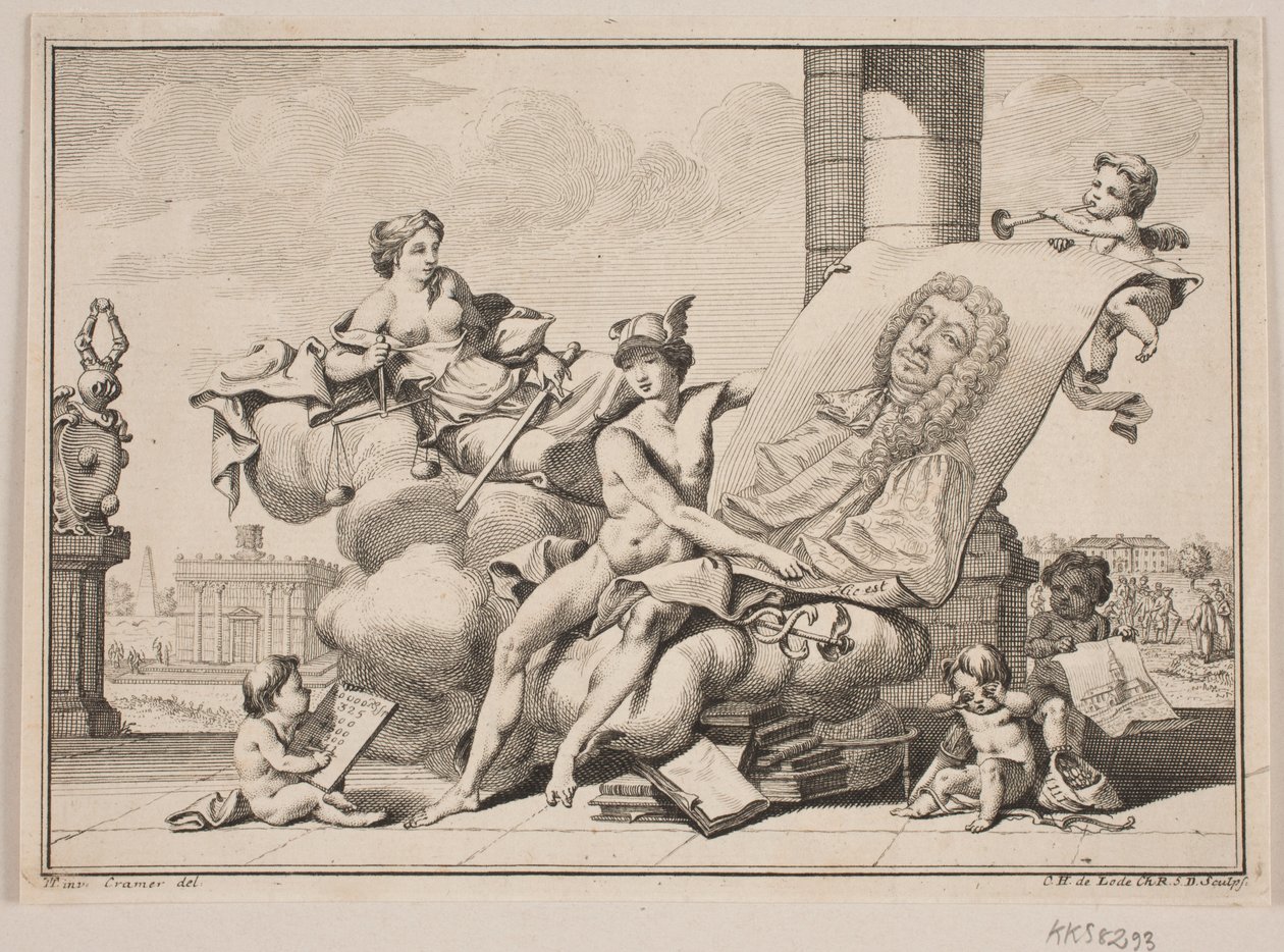 Peder Lasson. Allegorische Omgeving door Odvardt Helmoldt de Lode