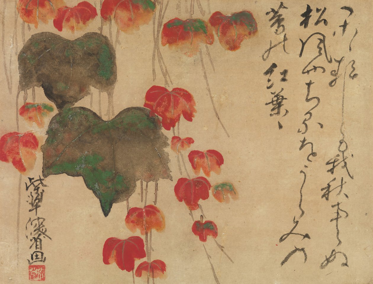 Herfstklimop, na 1732 door Ogata Kenzan