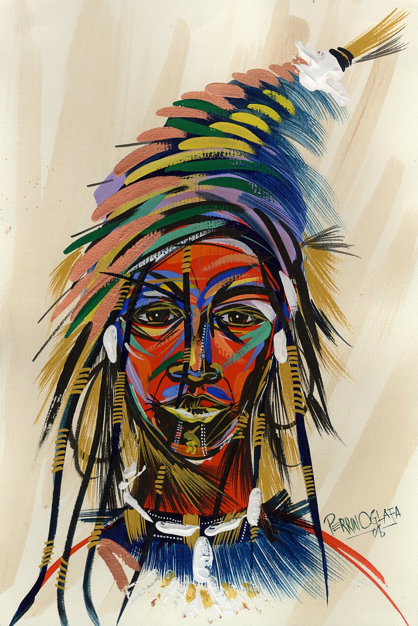 Ben ik een Aborigine 1, 2008 door Oglafa Ebitari Perrin