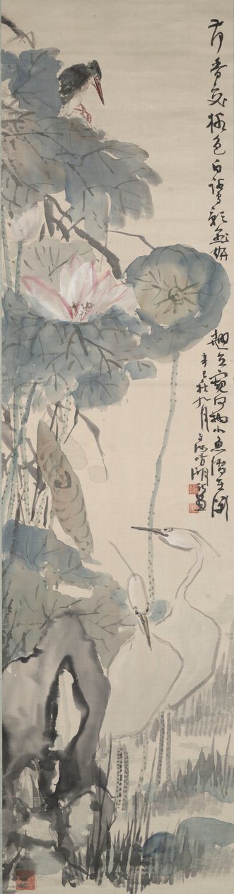 Reigers bij Lotus door Okuhara Seiko