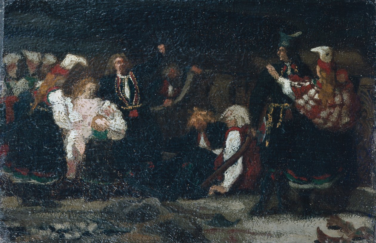 Gevecht op een boerenerf door Olaf Isaachsen