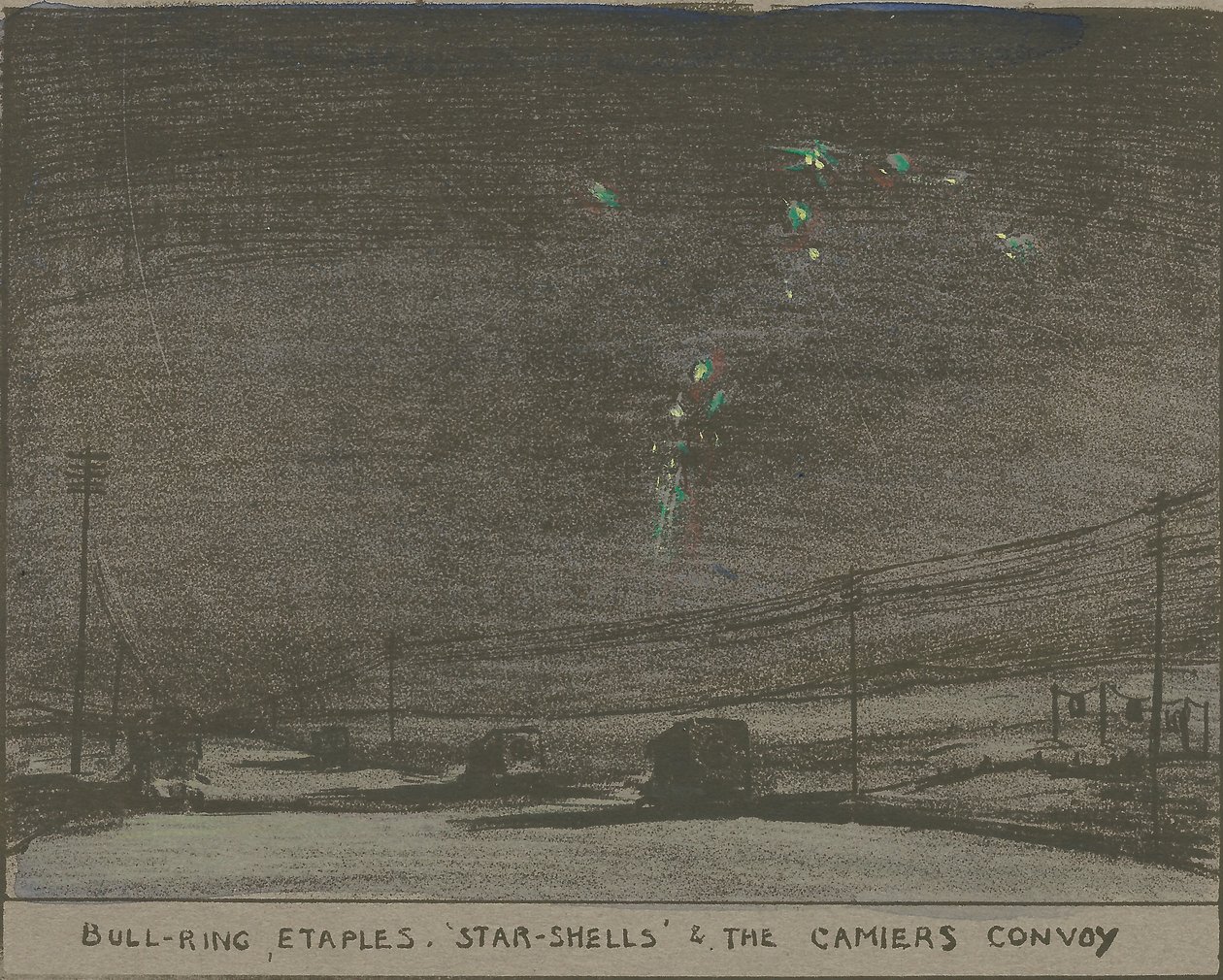 Bull-Ring, Etaples, Star-Shells & The Camiers Convoy door Olive Mudie Cooke