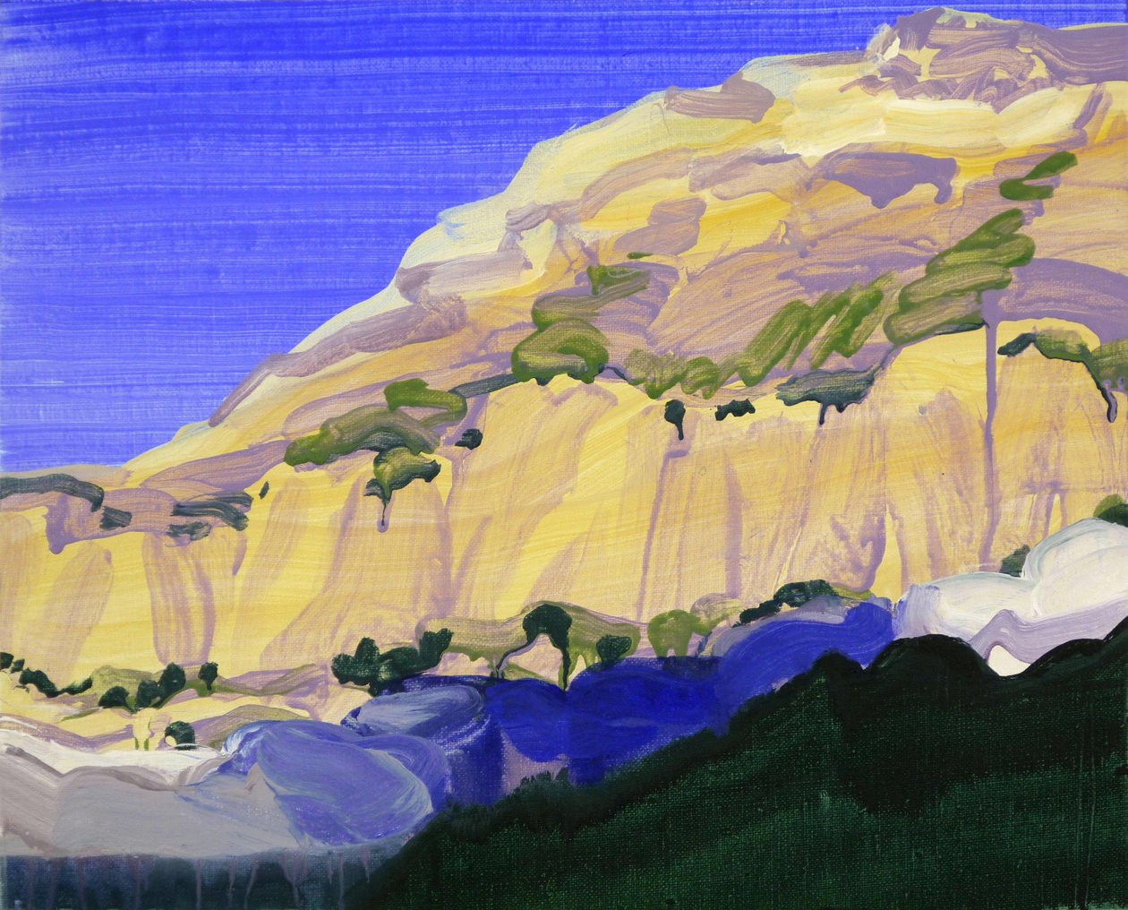 Leukerbad 10, 2012 (acryl op doek) door Olivier Morel