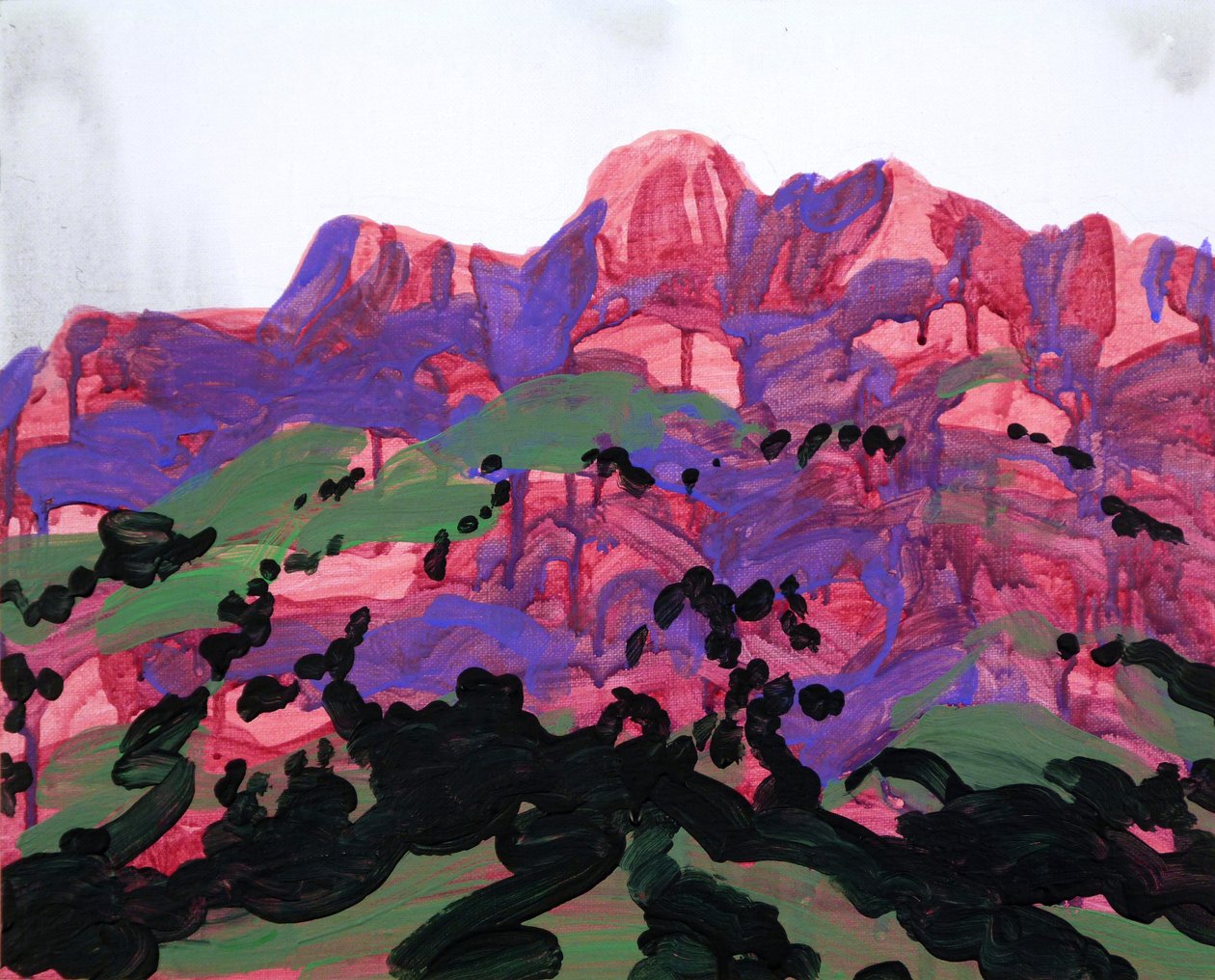 Leukerbad 19, 2012 (acryl op doek) door Olivier Morel