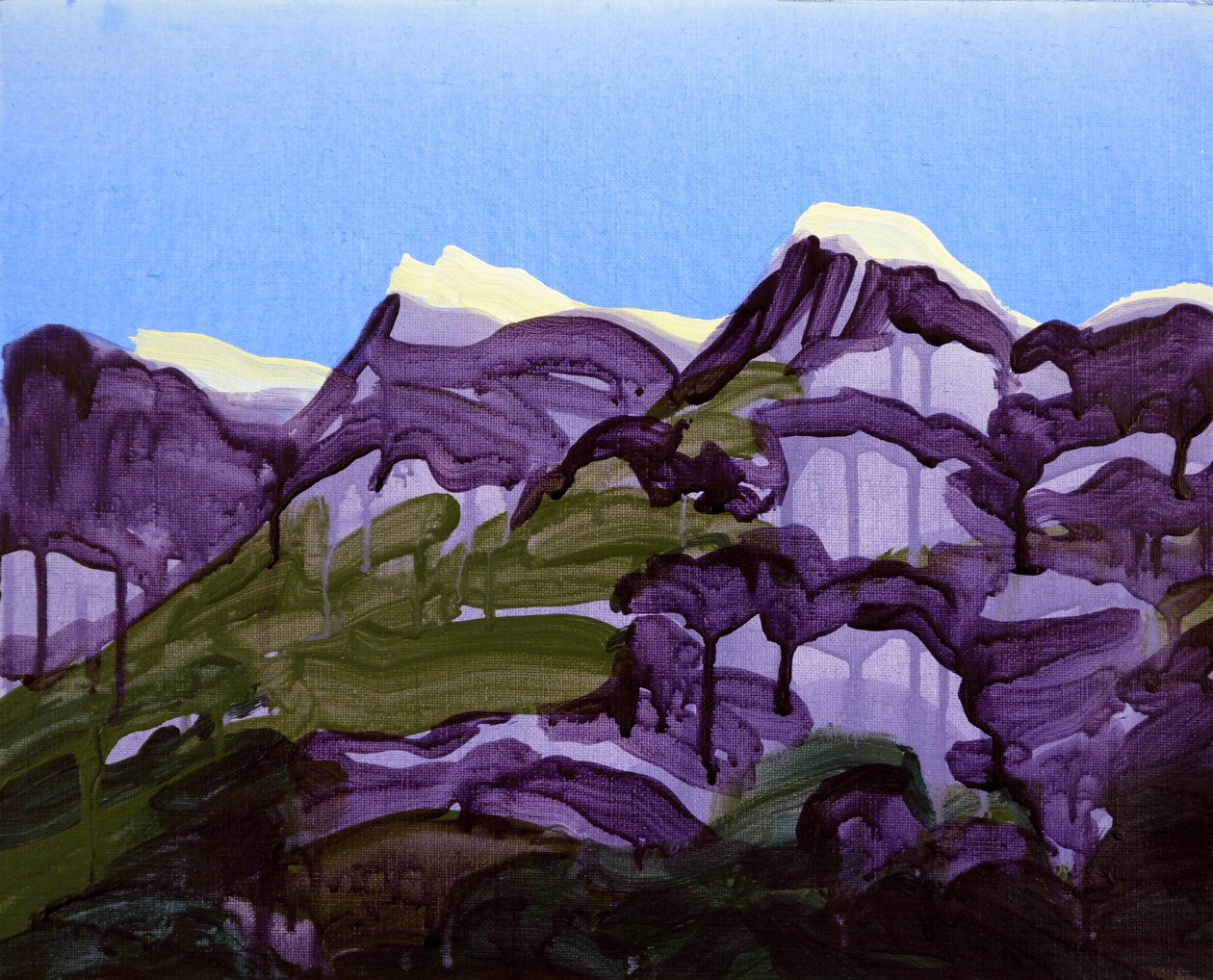 Leukerbad 20, 2012 (acryl op doek) door Olivier Morel