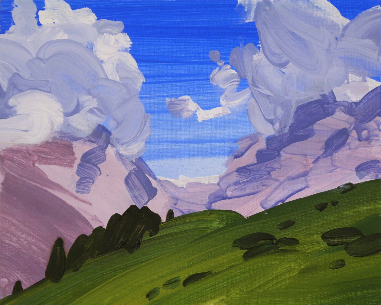 Leukerbad 24, 2012 (acryl op doek) door Olivier Morel