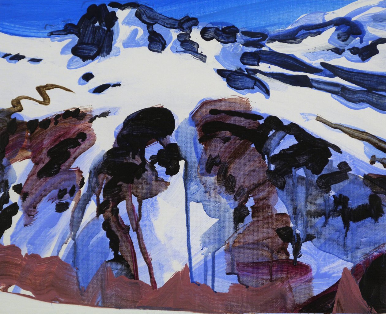 Leukerbad 25, 2012 (acryl op doek) door Olivier Morel