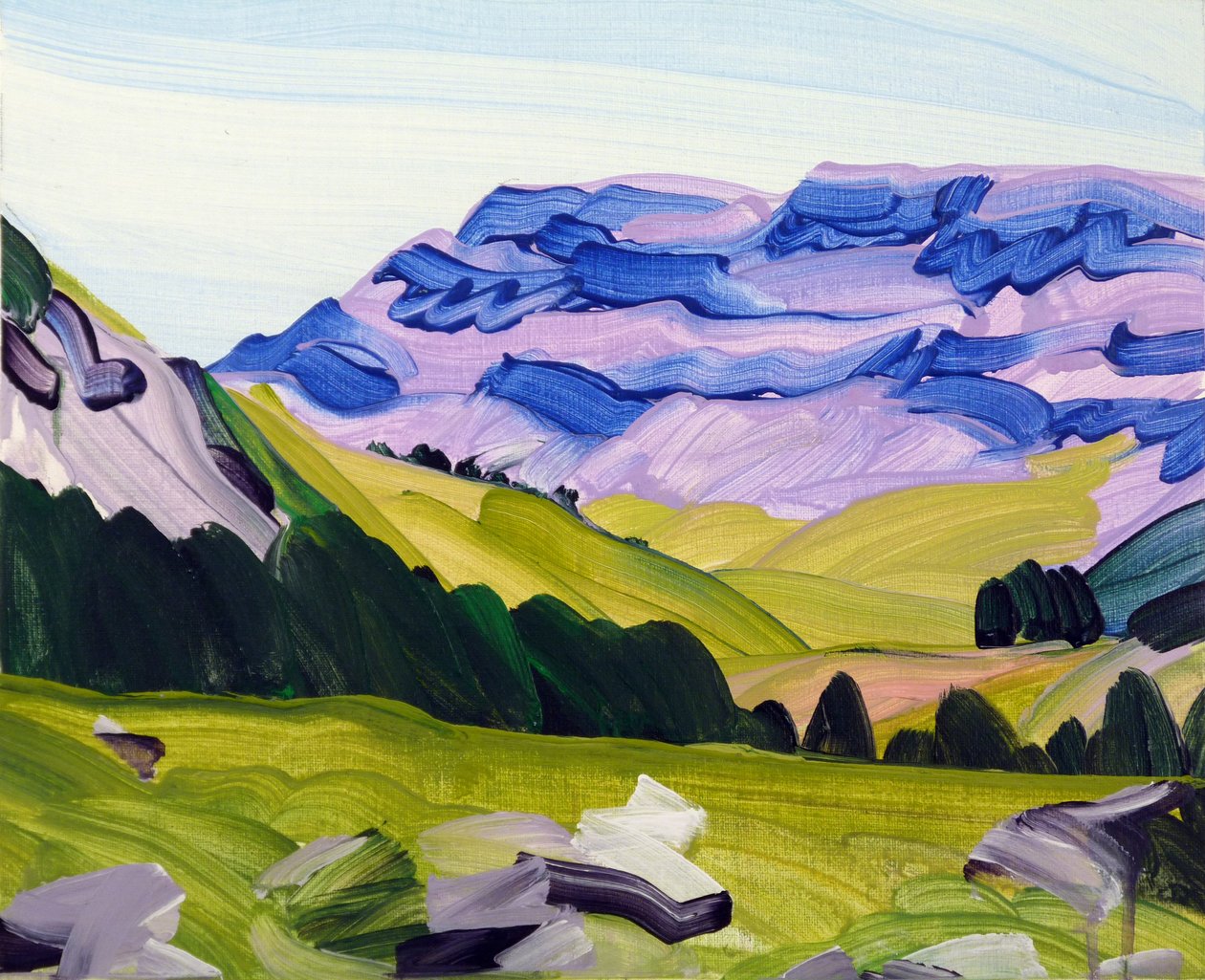 Leukerbad 33, 2017 (acryl op doek) door Olivier Morel