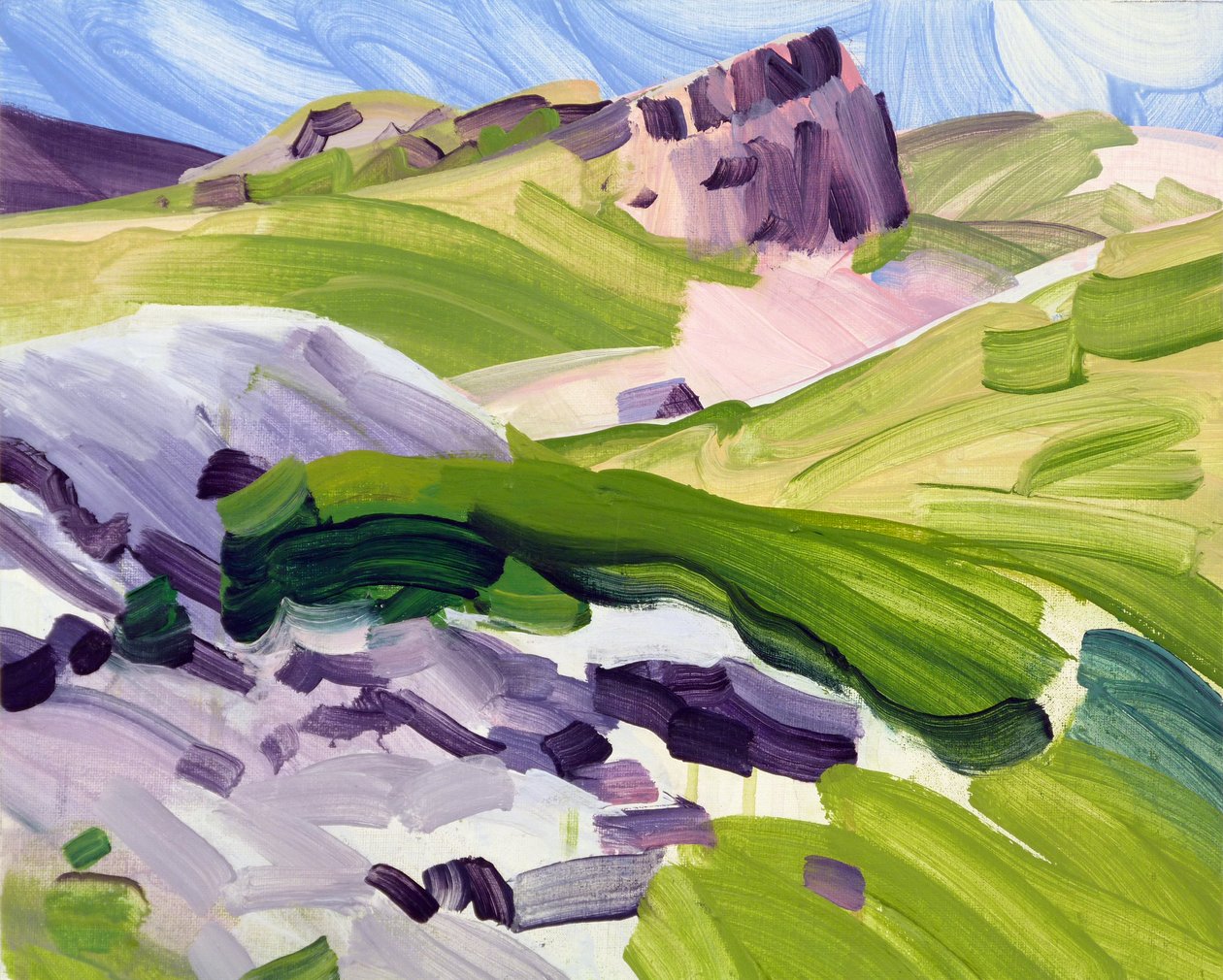 Leukerbad 35, 2017 (acryl op doek) door Olivier Morel