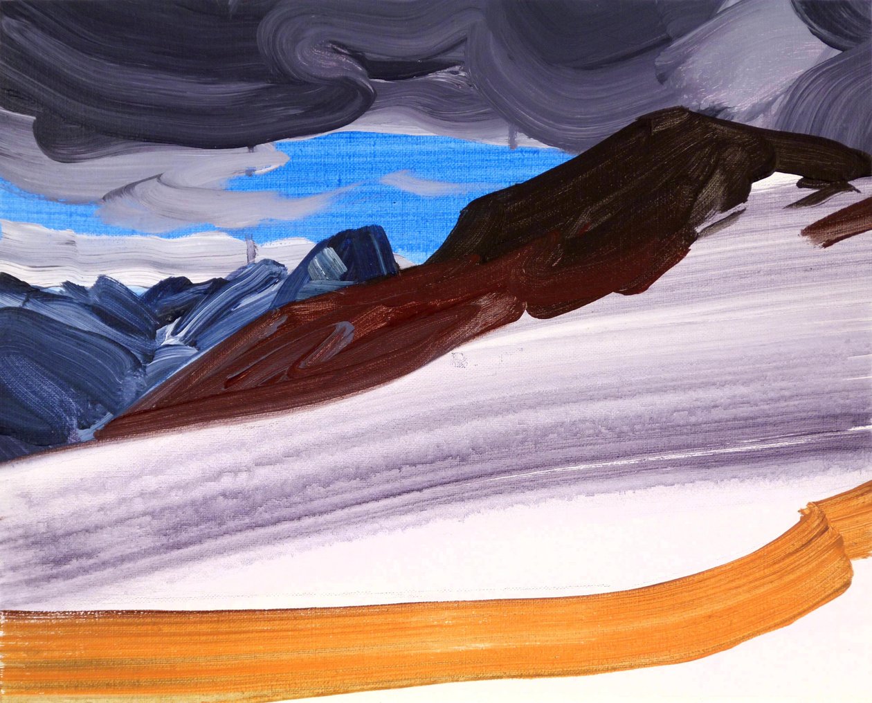 Leukerbad 5, 2012 (acryl op doek) door Olivier Morel