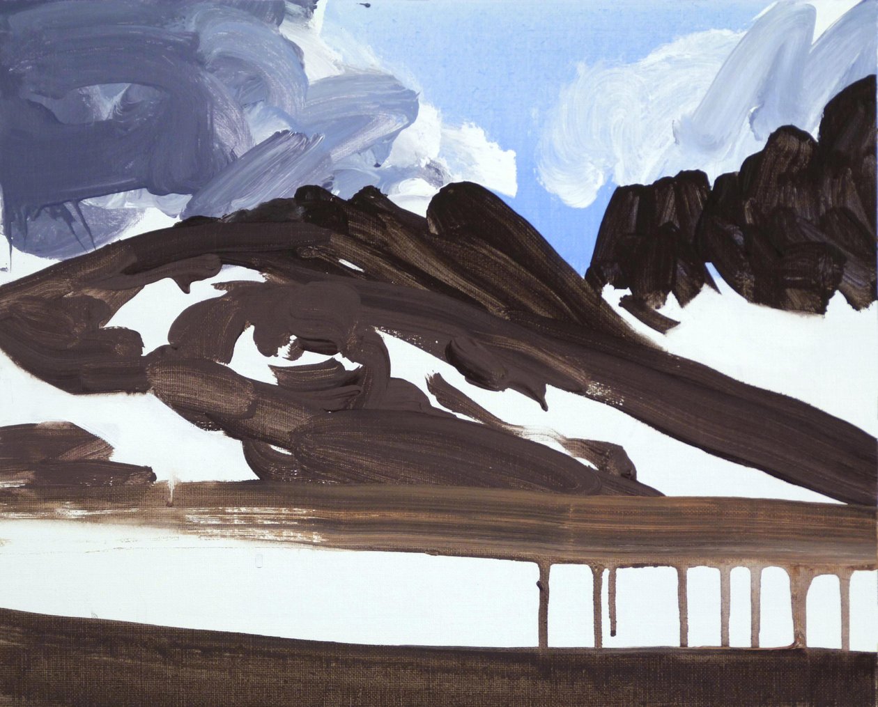 Leukerbad 7, 2012 (acryl op doek) door Olivier Morel