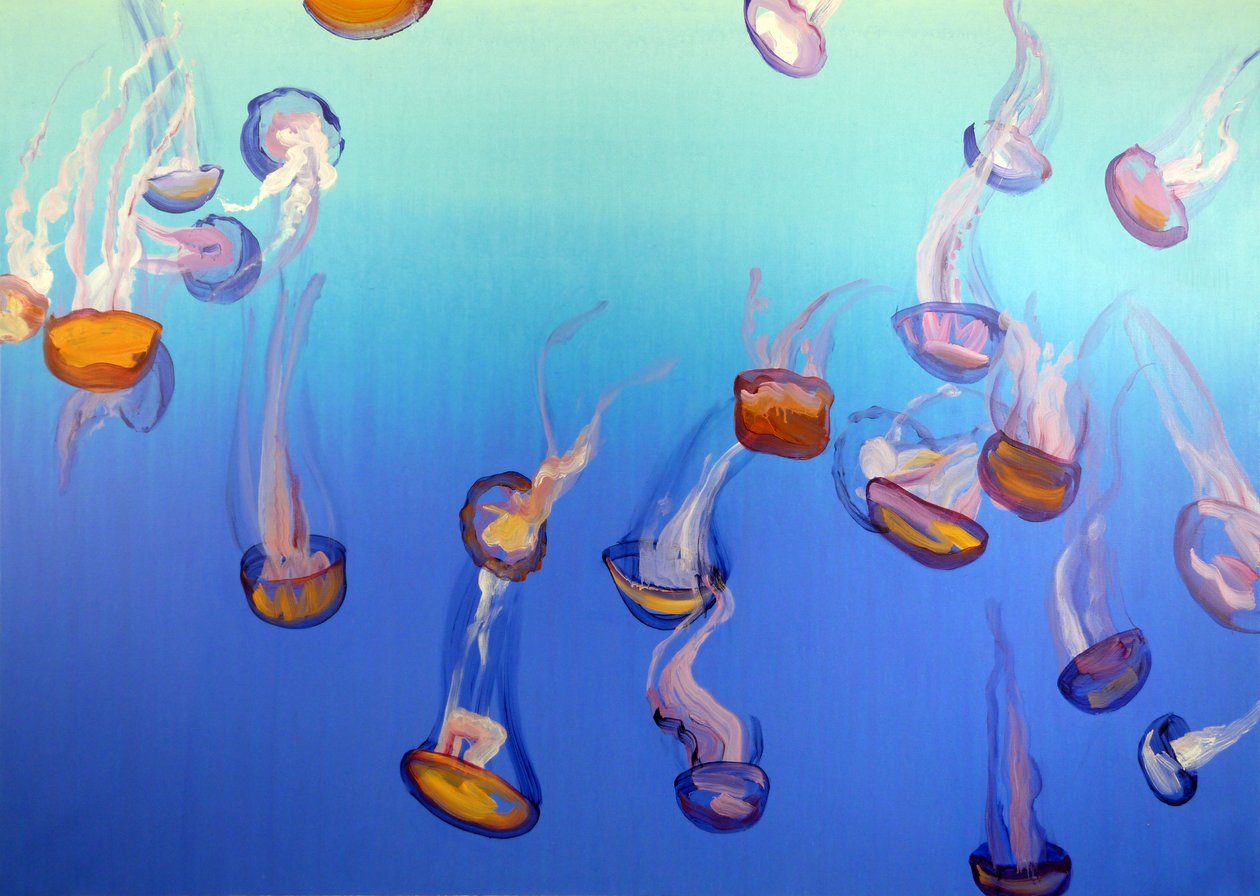 Méduses 3, 2012 (acryl op doek) door Olivier Morel