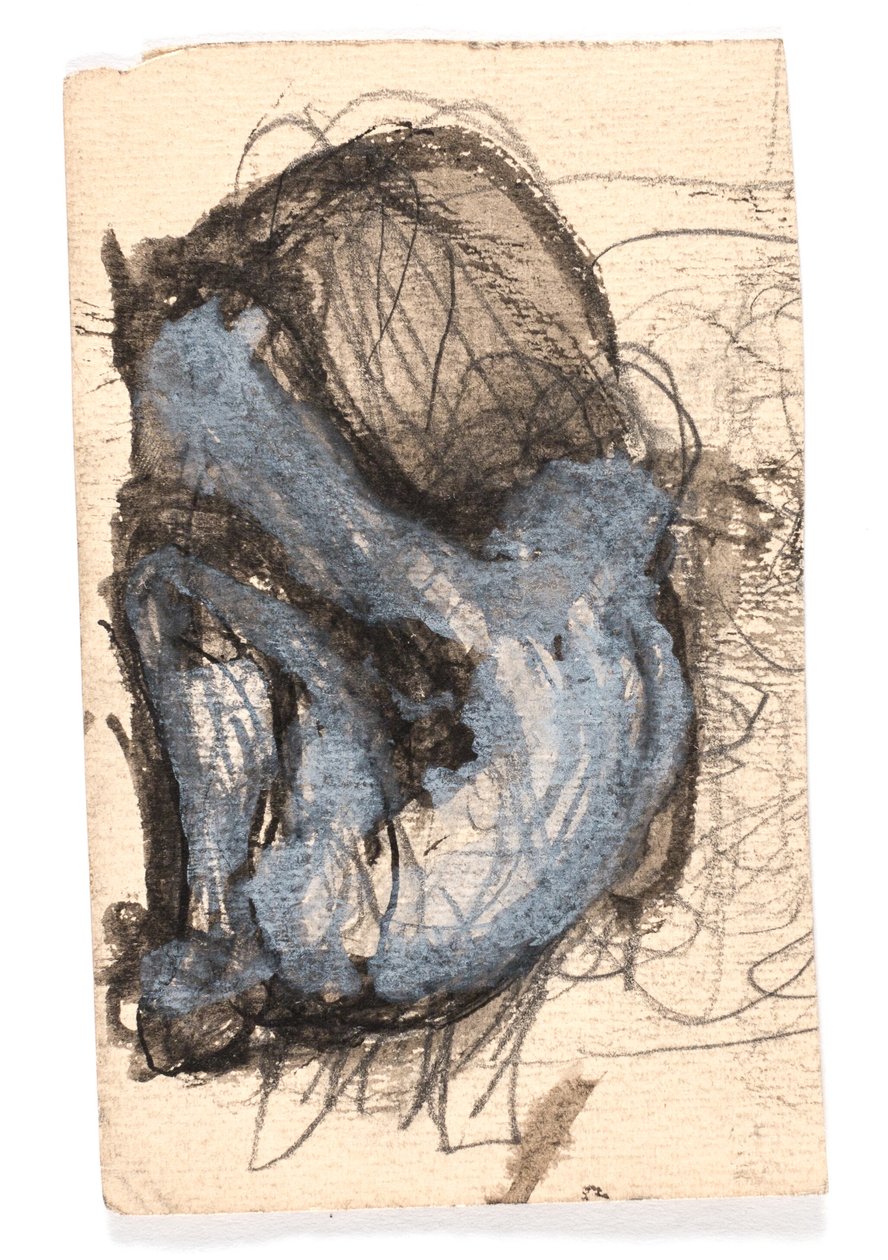 Studie van knielende, voorovergebogen figuur door Oluf Hartmann