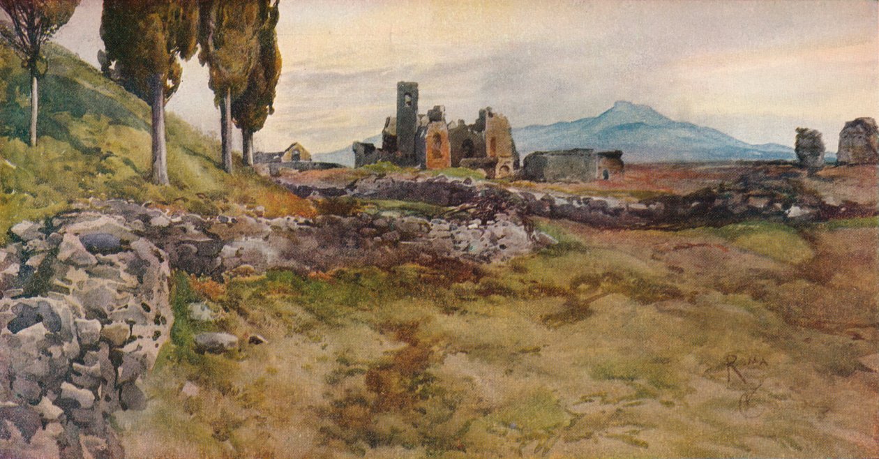 Op de Via Appia, 19e eeuw door Onorato Carlandi
