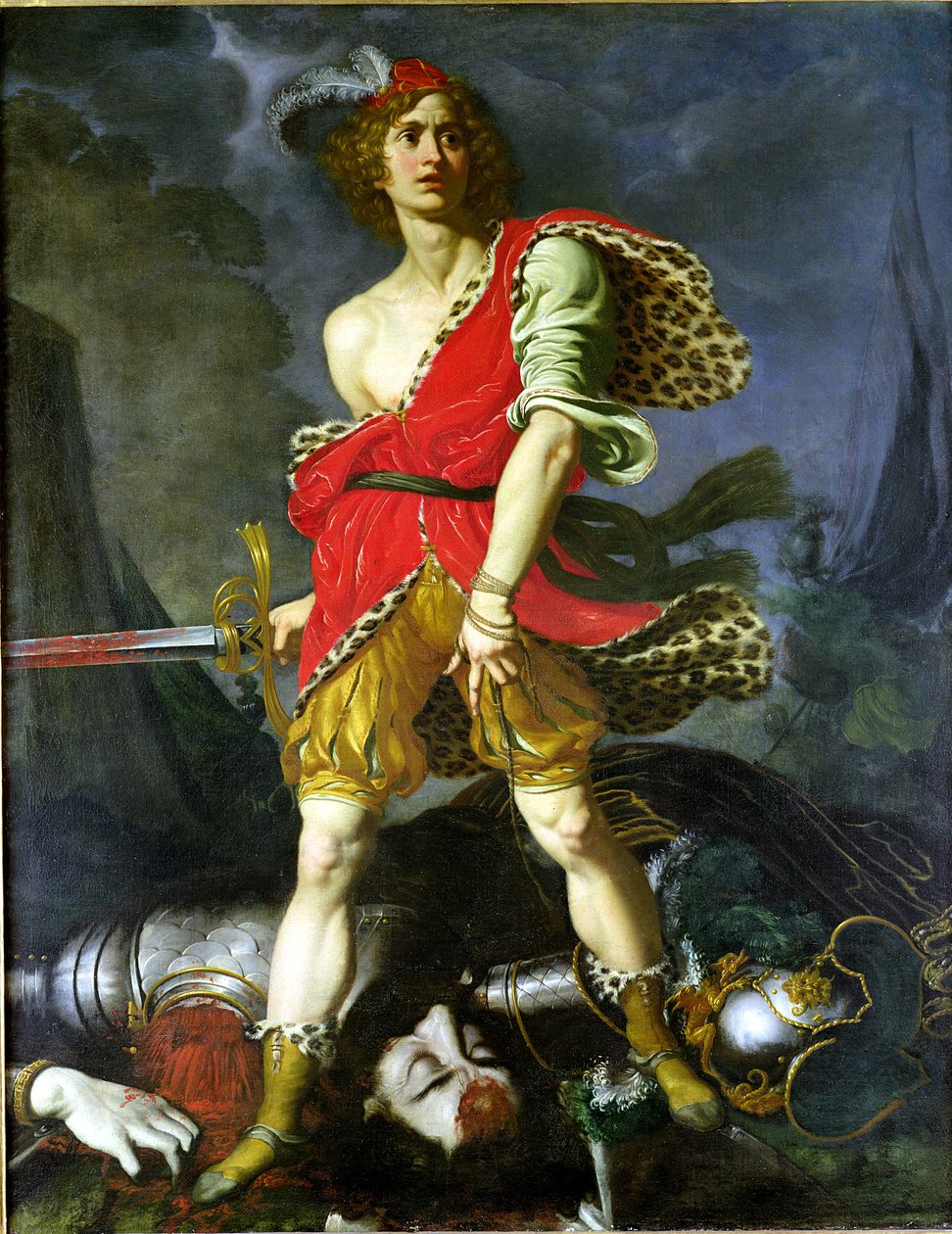 David en Goliath door Onorio Marinari