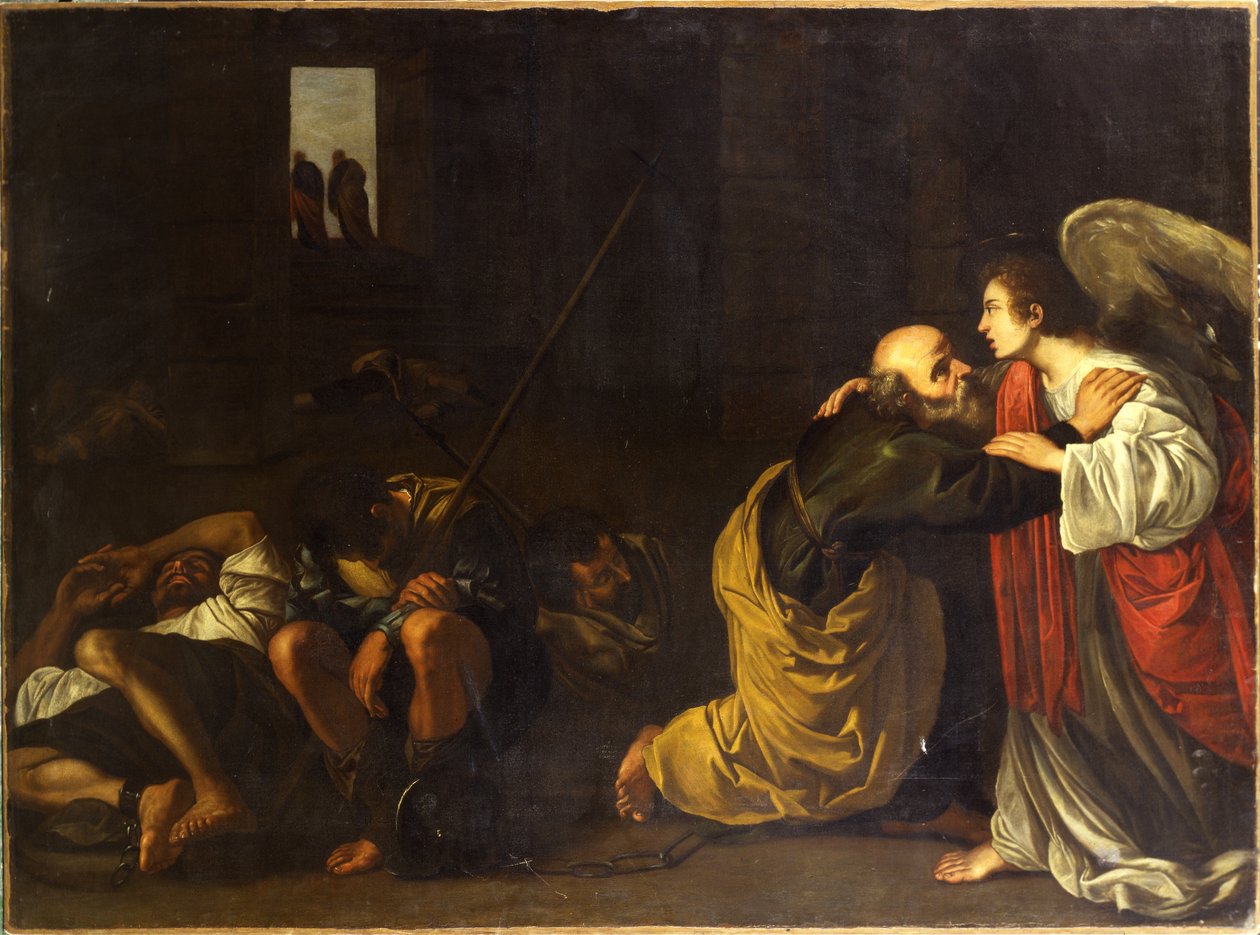 De bevrijding van Sint-Pieter door Orazio Gentileschi