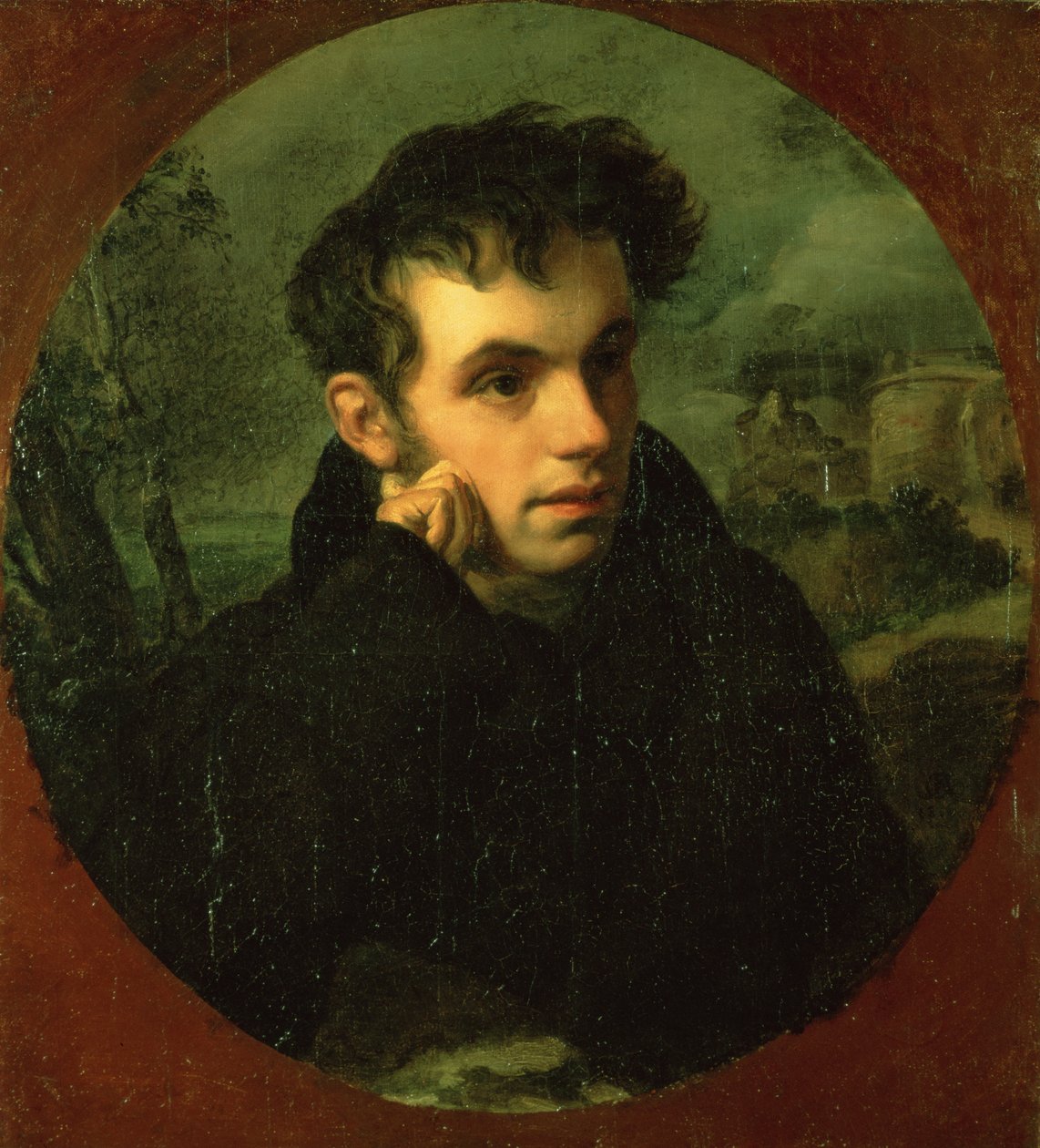 Portret van Vassily Zhukovsky, 1816 door Orest Adamovich Kiprensky