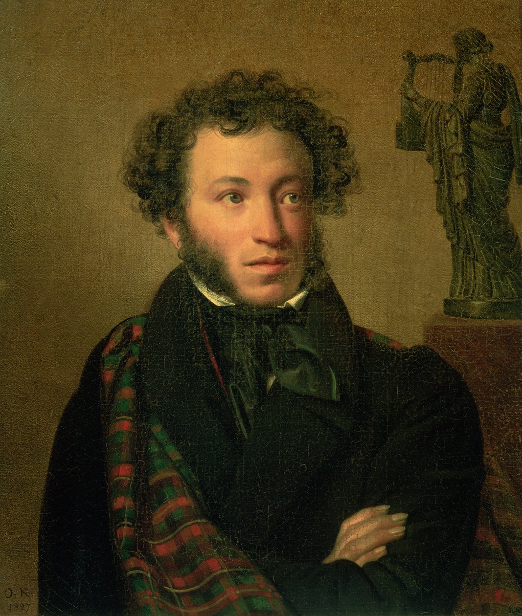 Portret van Alexander Pushkin, 1827 door Orest Adamovich Kiprensky
