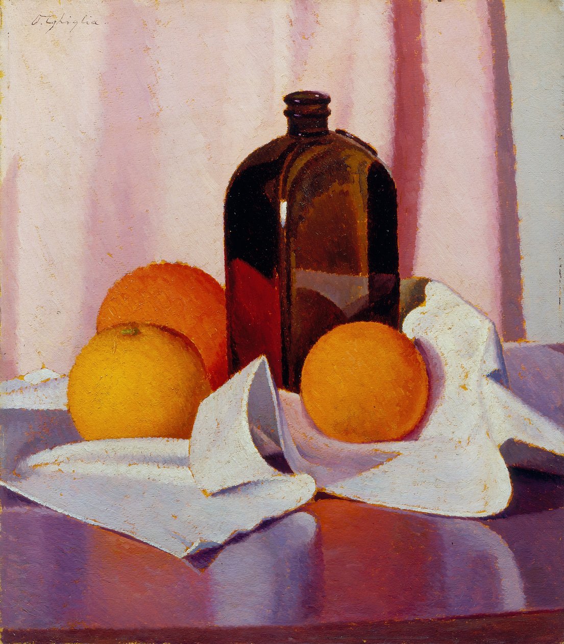 Sinaasappels en fles, ca. 1930-40 door Oscar Ghiglia