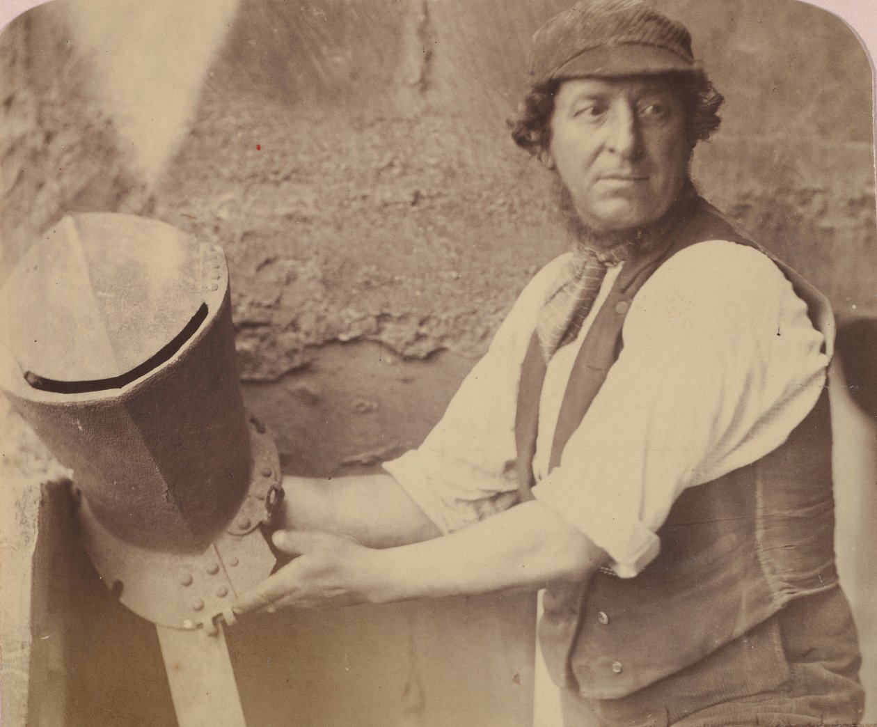 Man met Helm, 1858 door Oscar Gustav Rejlander
