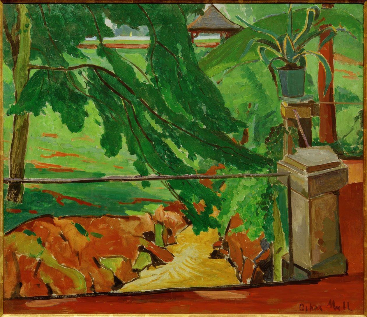 Tuin in Hattenheim door Oskar Moll