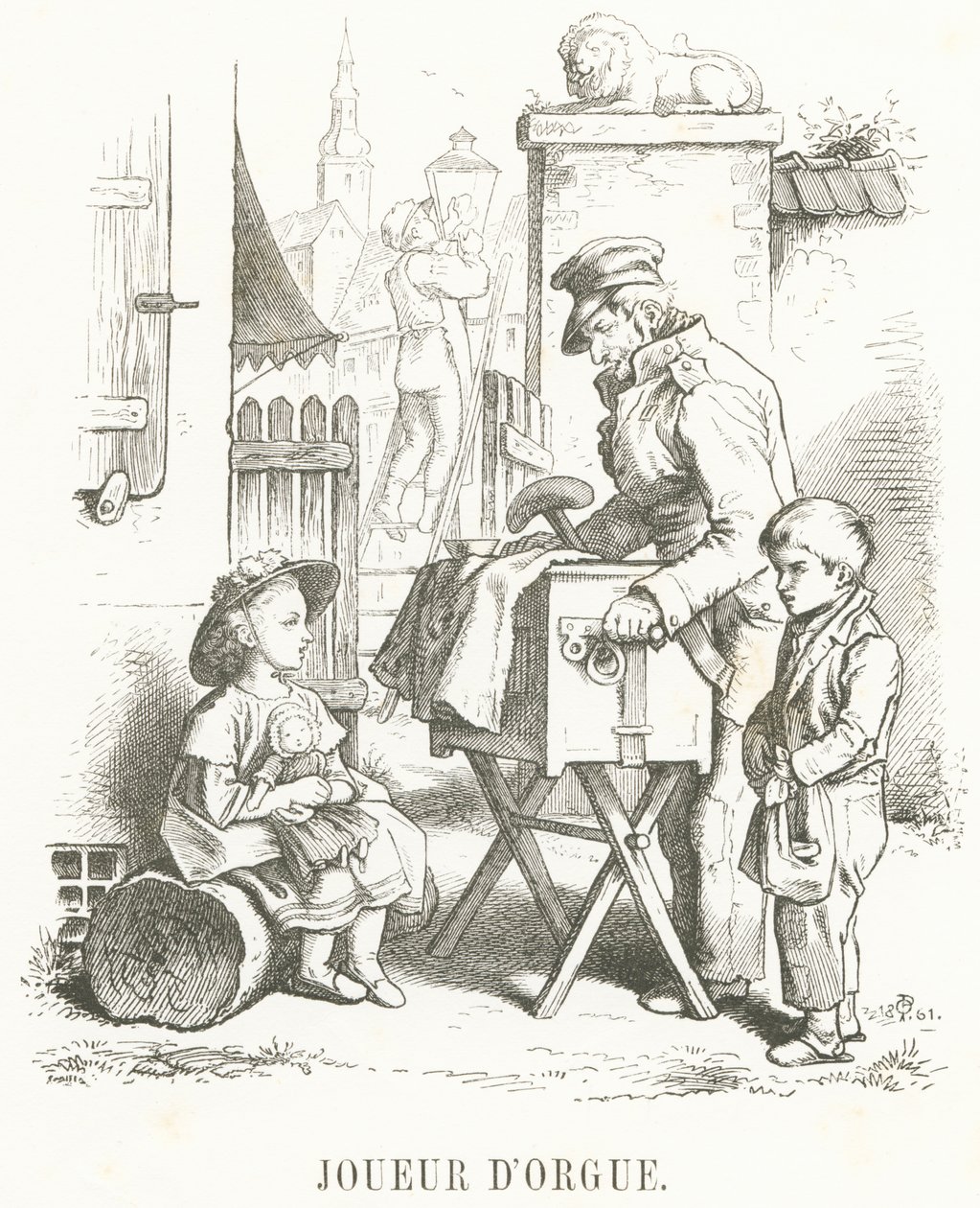 J: Orgelspeler door Oskar Pletsch