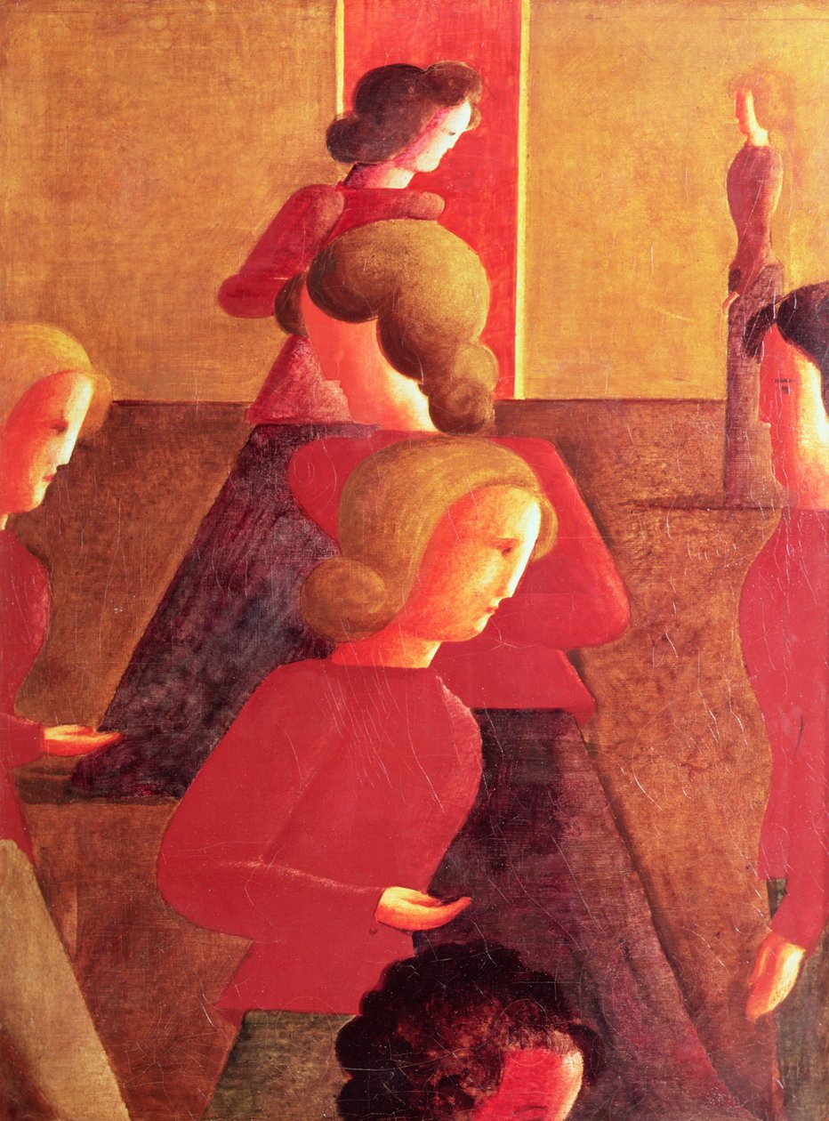Confrontatie in de ruimte door Oskar Schlemmer